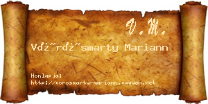 Vörösmarty Mariann névjegykártya