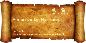 Vörösmarty Mariann névjegykártya
